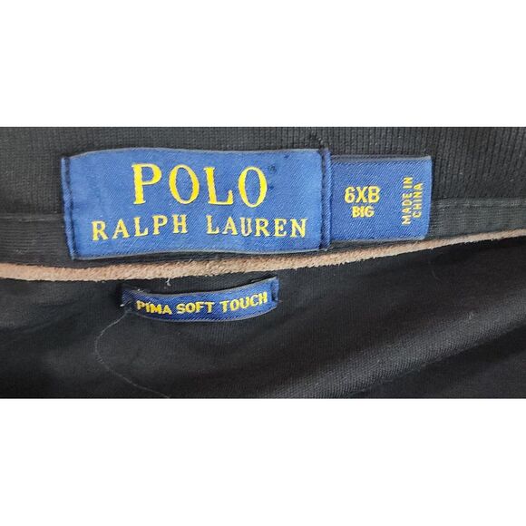 Polo Ralph Lauren Pima Soft Touch Polo Men 6XB Big Black Short Sleeve‎ Fresh EUC - Picture 2 of 9